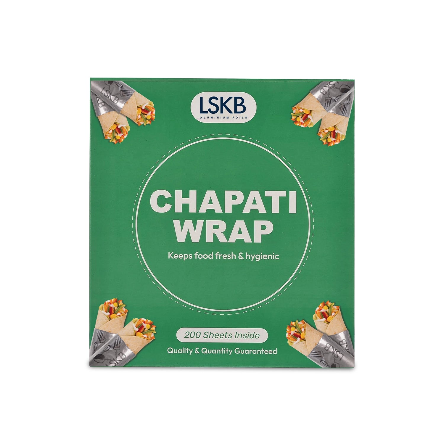 Chapati Wrap | 200 Pre-Cut Roti Wrapping Aluminium Foil Sheets