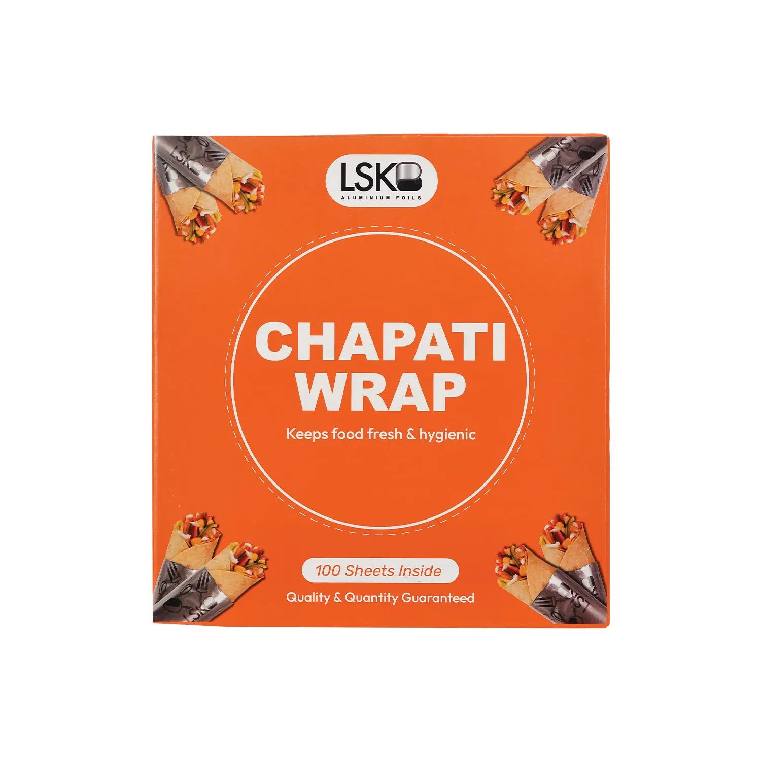 Chapati Wrap | 100 Pre-Cut Roti Wrapping Aluminium Foil Sheets
