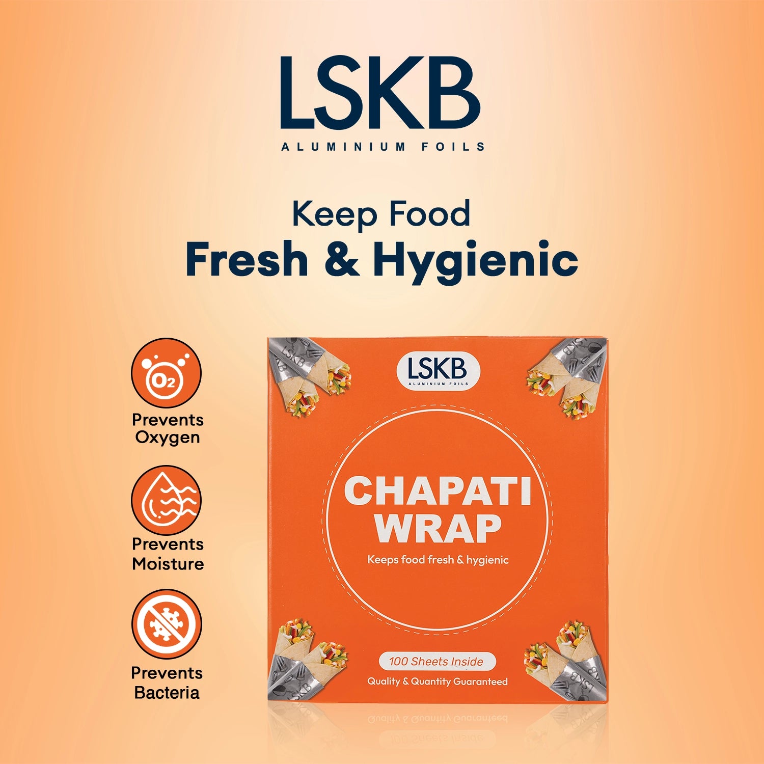 Chapati Wrap | 100 Pre-Cut Roti Wrapping Aluminium Foil Sheets