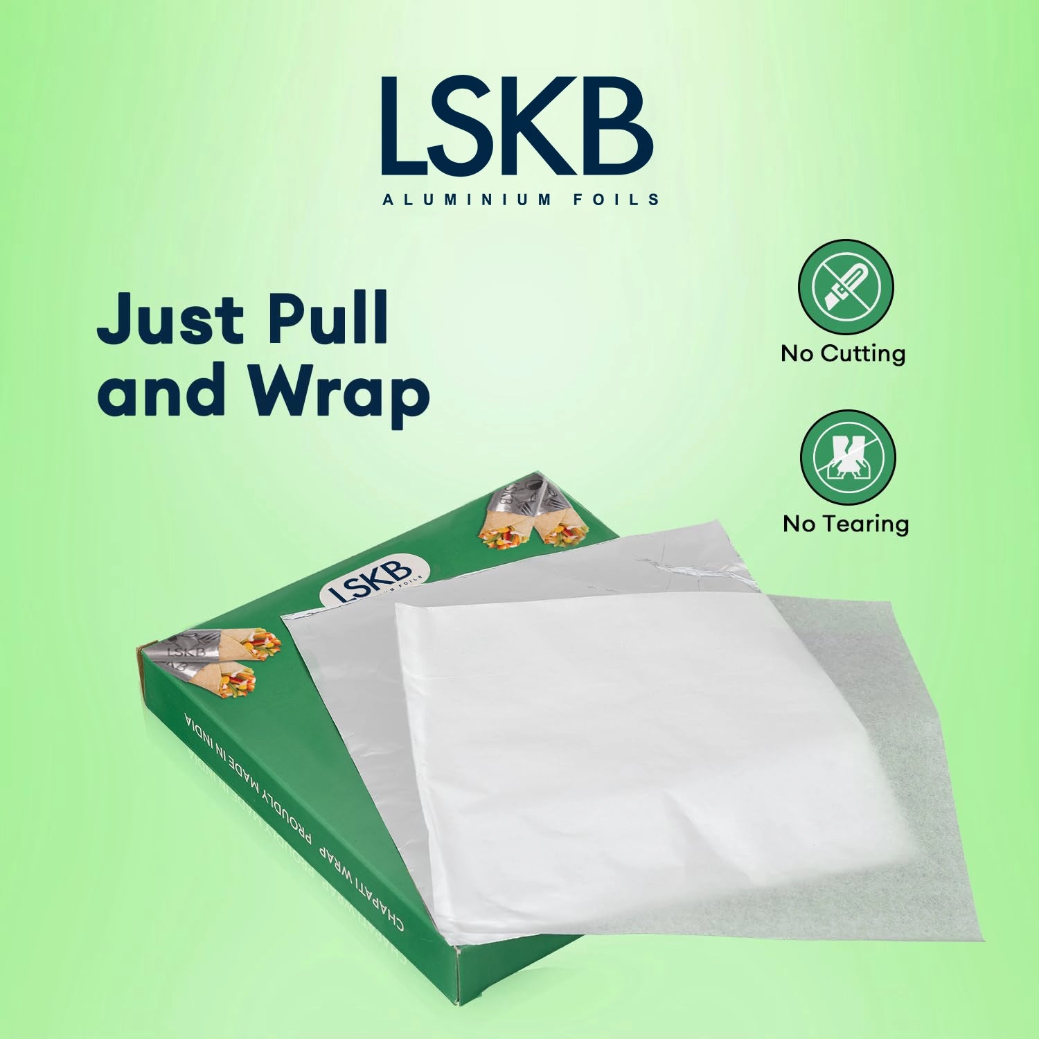 Chapati Wrap | 200 Pre-Cut Roti Wrapping Aluminium Foil Sheets