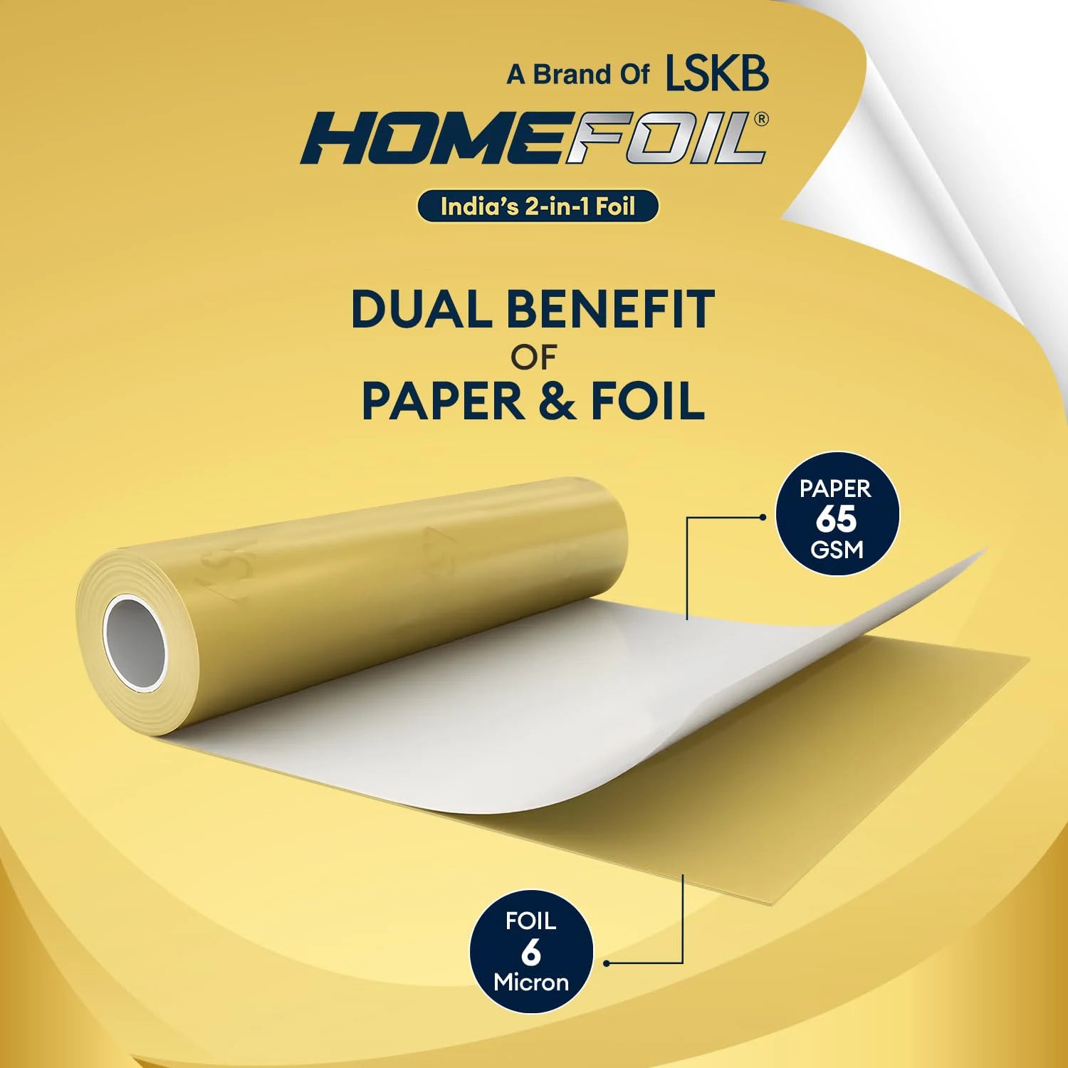 HOMEFOIL 2-in-1 Paper & Golden Foil (350 Grams)