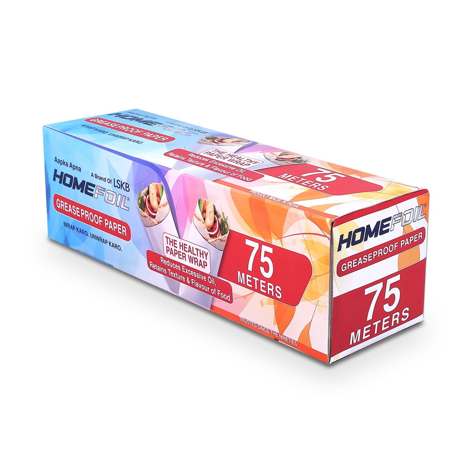 Greaseproof Food Wrapping Paper Roll 75 Meter