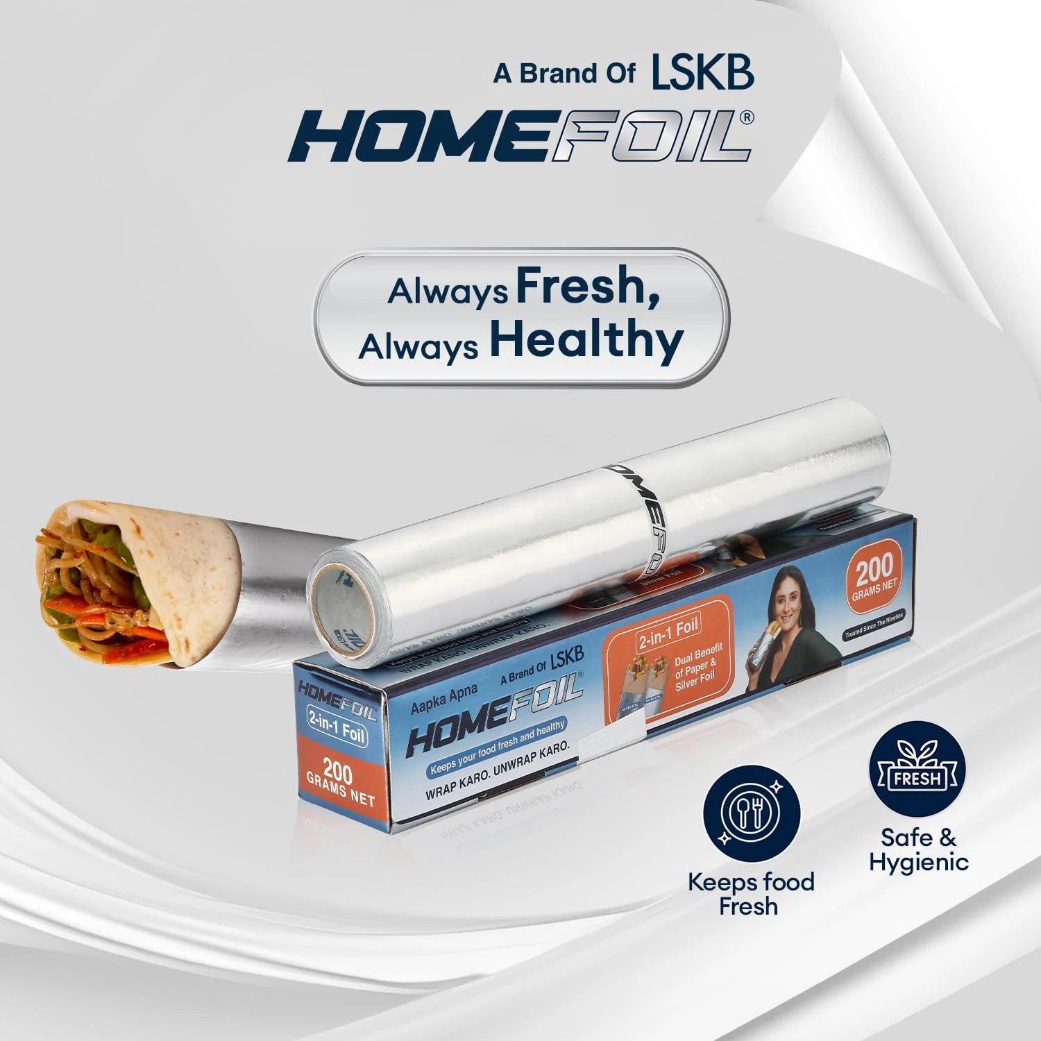 HOMEFOIL 2-in-1 Paper & Silver Foil (200 Grams)