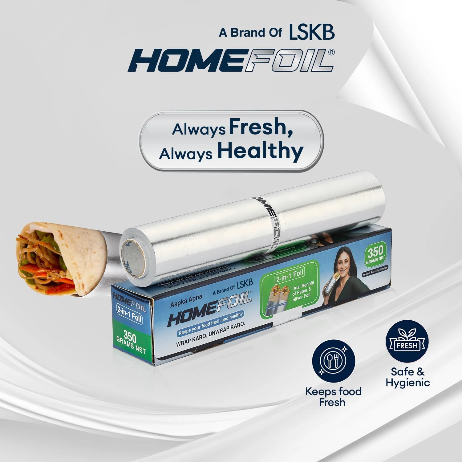 HOMEFOIL 2-in-1 Paper & Silver Foil (350 Grams)