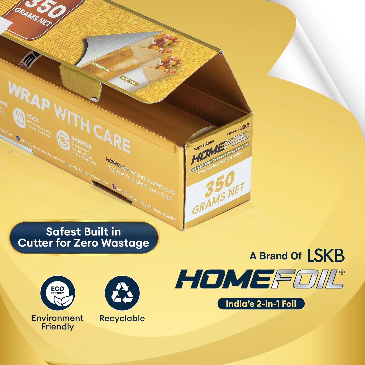 HOMEFOIL 2-in-1 Paper & Golden Foil (350 Grams)