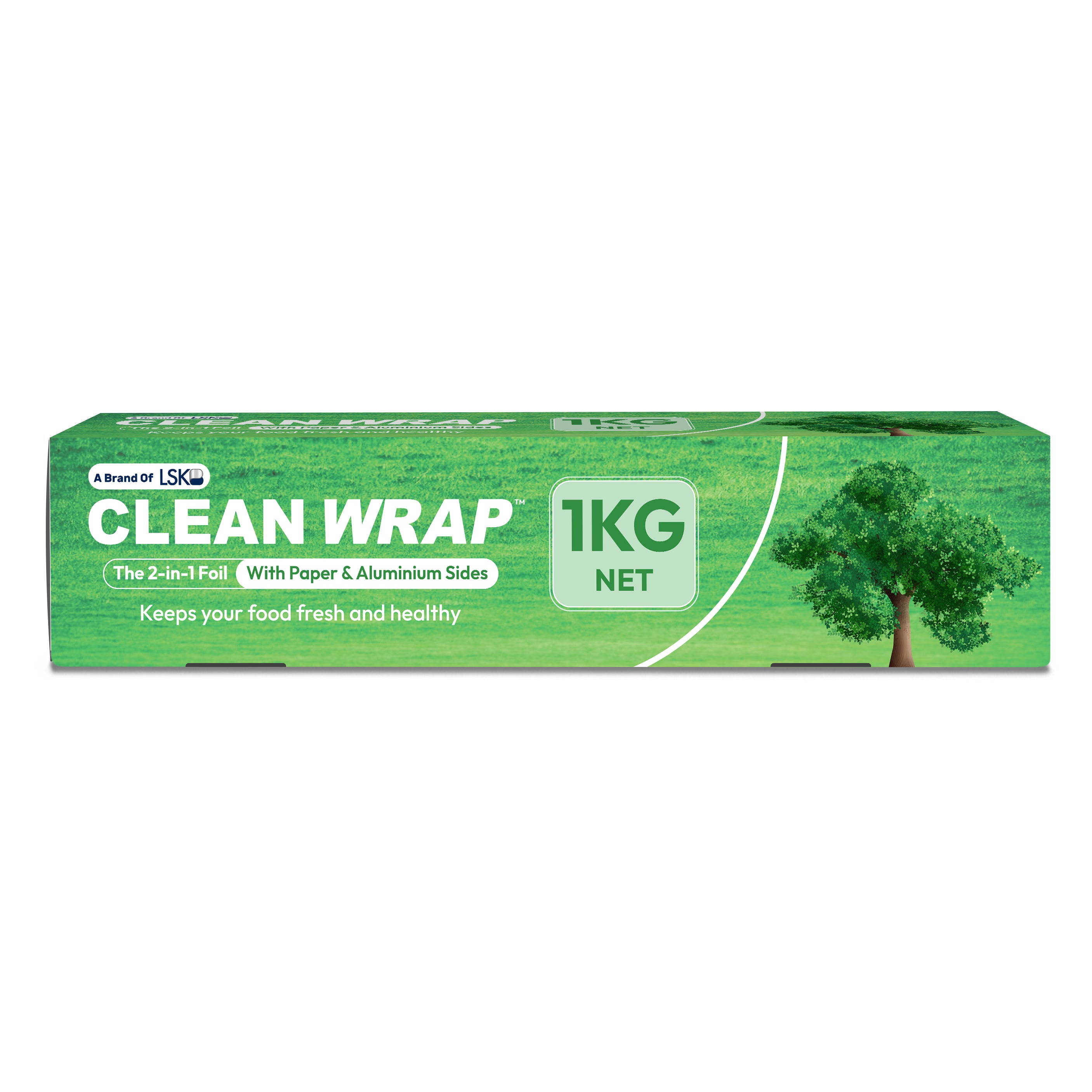 CLEAN WRAP 2-in-1 Aluminium & Paper Foil (1 KG Net)