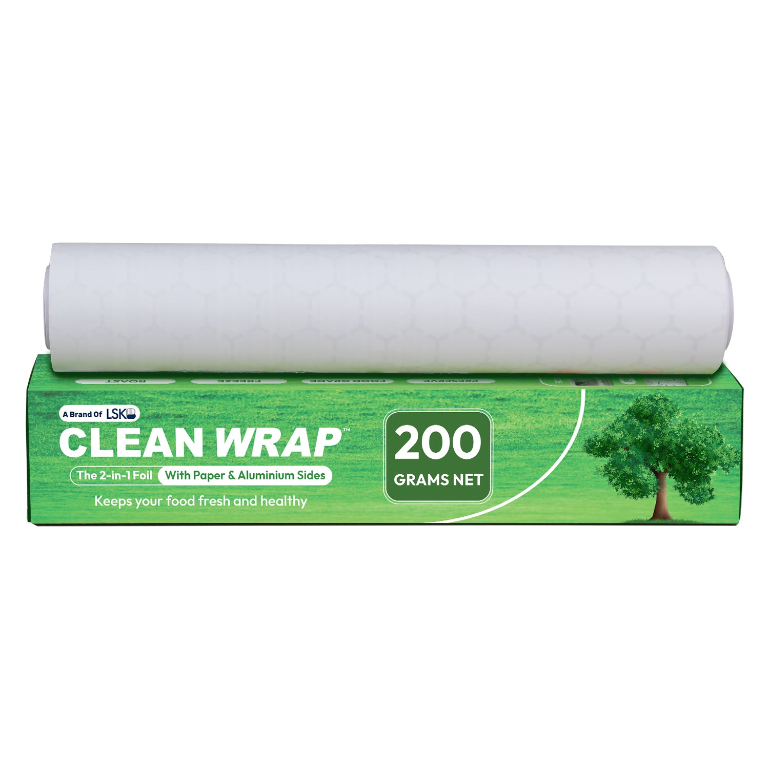 CLEAN WRAP 2-in-1 Paper & Aluminium Foil (200 Grams)