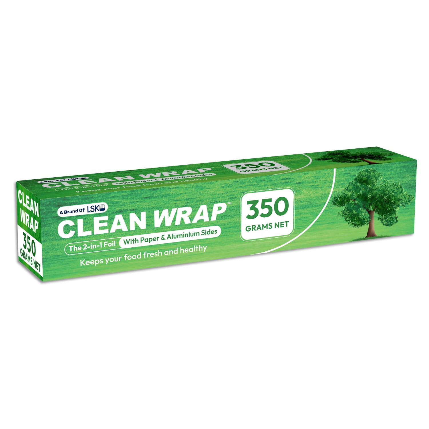 CLEAN WRAP 2-in-1 Paper & Aluminium Foil (350 Grams)