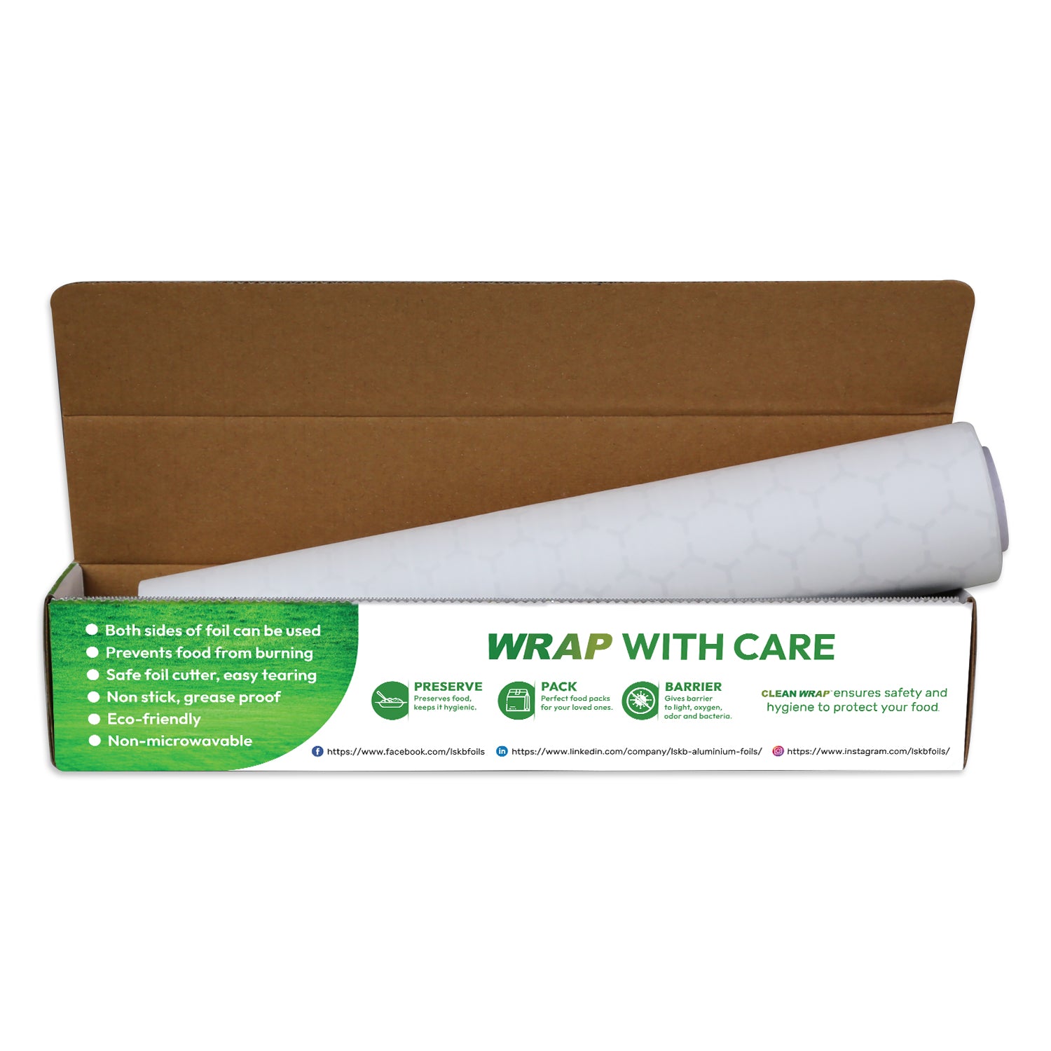 CLEAN WRAP 2-in-1 Paper & Aluminium Foil (350 Grams)