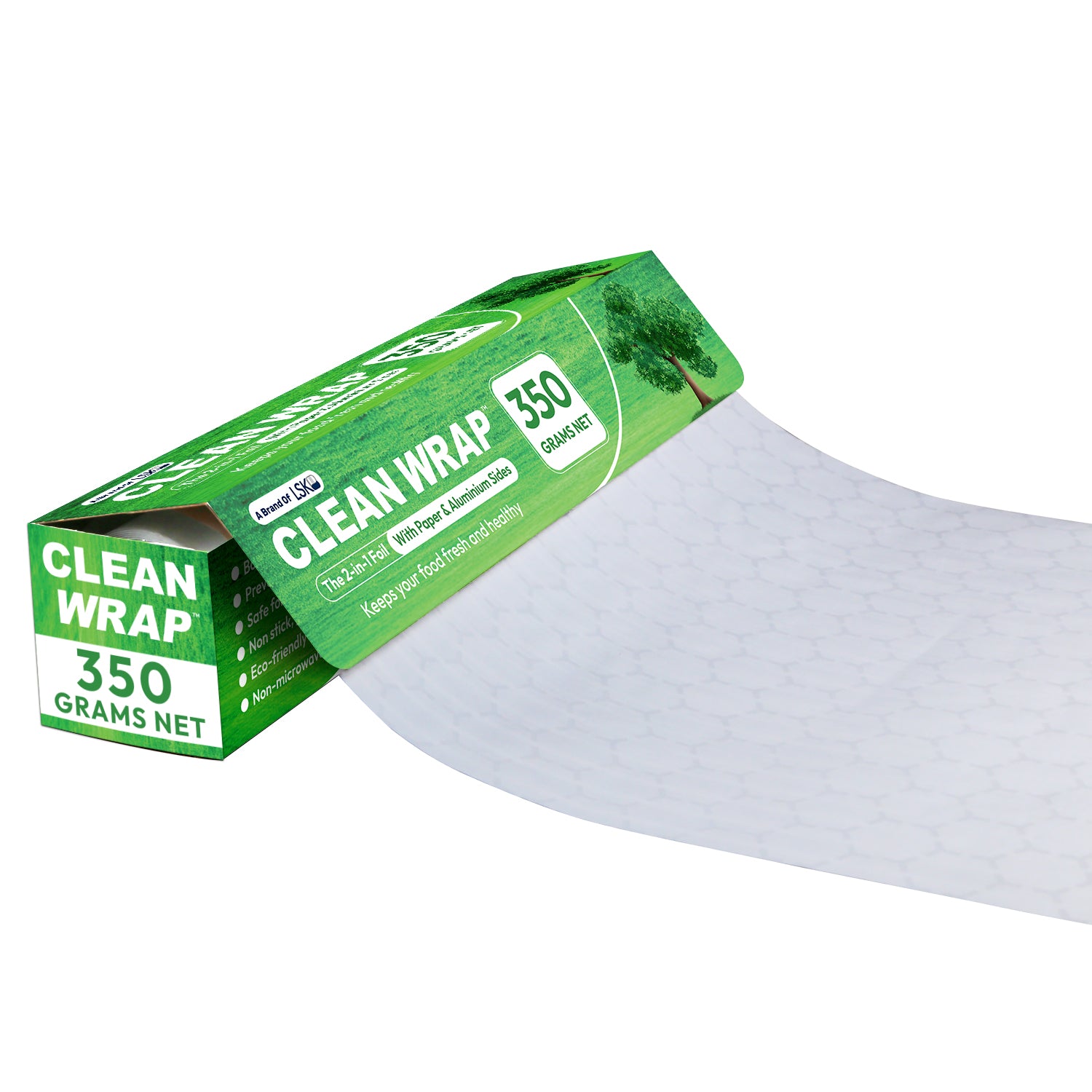 CLEAN WRAP 2-in-1 Paper & Aluminium Foil (350 Grams)