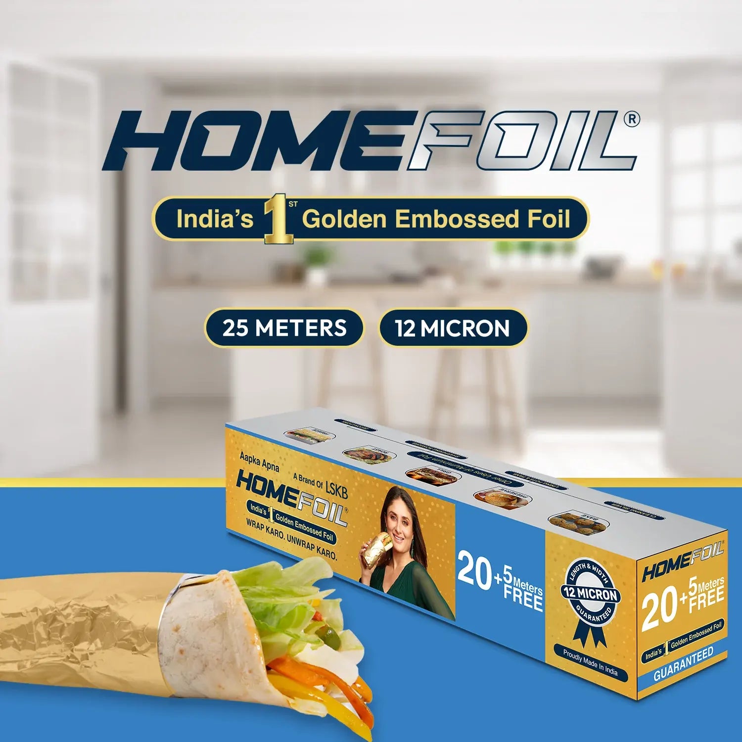 HOMEFOIL 20+ 5 Meters Free Golden Embossed Foil