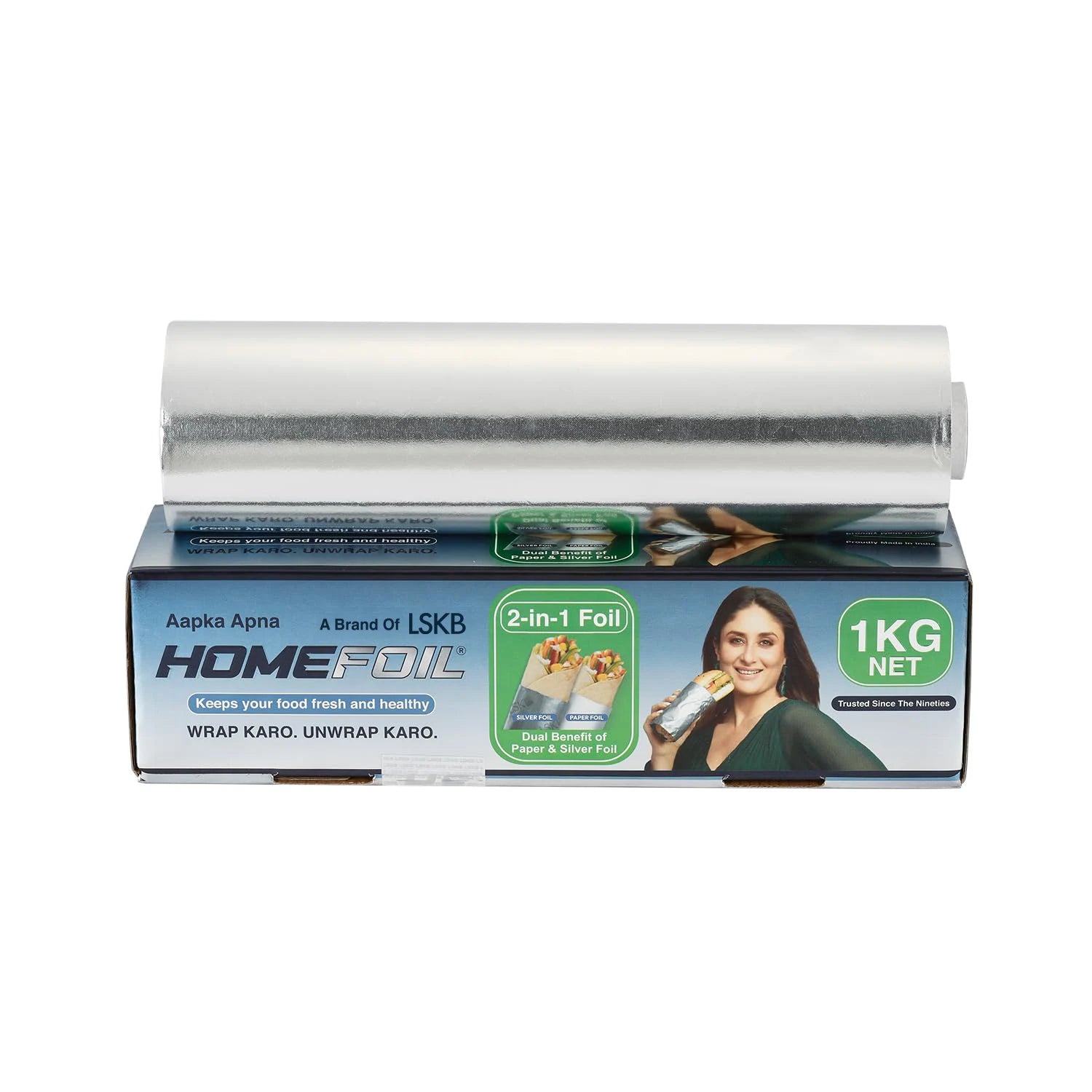 HOMEFOIL 2-in-1 Paper & Silver Foil (1 KG Net)