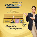 HOMEFOIL 1 Kg Net Golden Embossed Foil (Pack of 2)