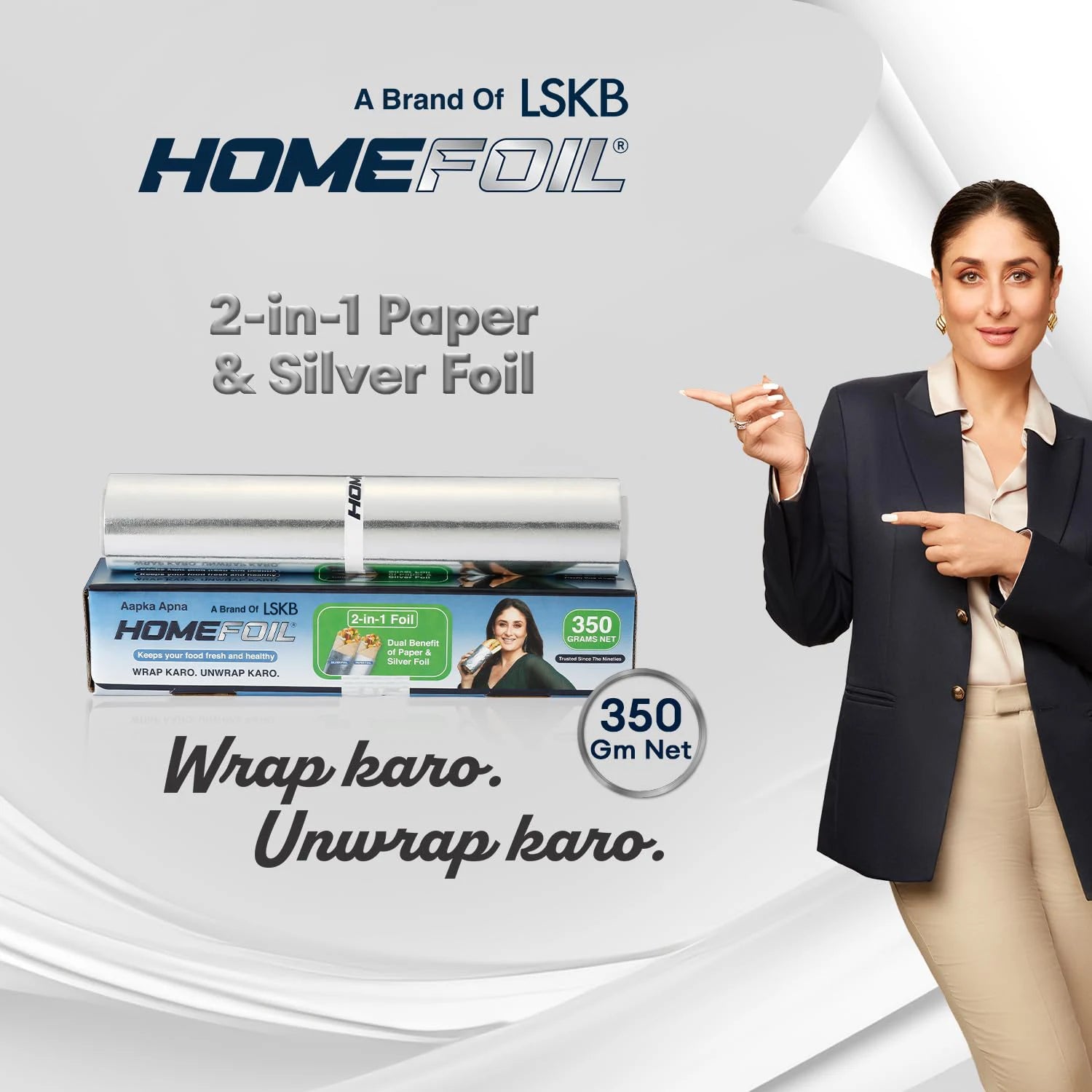 HOMEFOIL 2-in-1 Paper & Silver Foil (350 Grams)