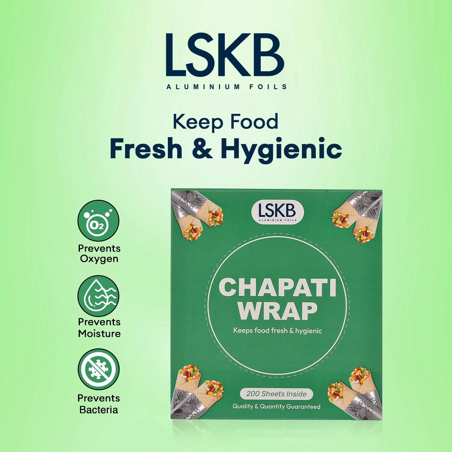 Chapati Wrap | 200 Pre-Cut Roti Wrapping Aluminium Foil Sheets