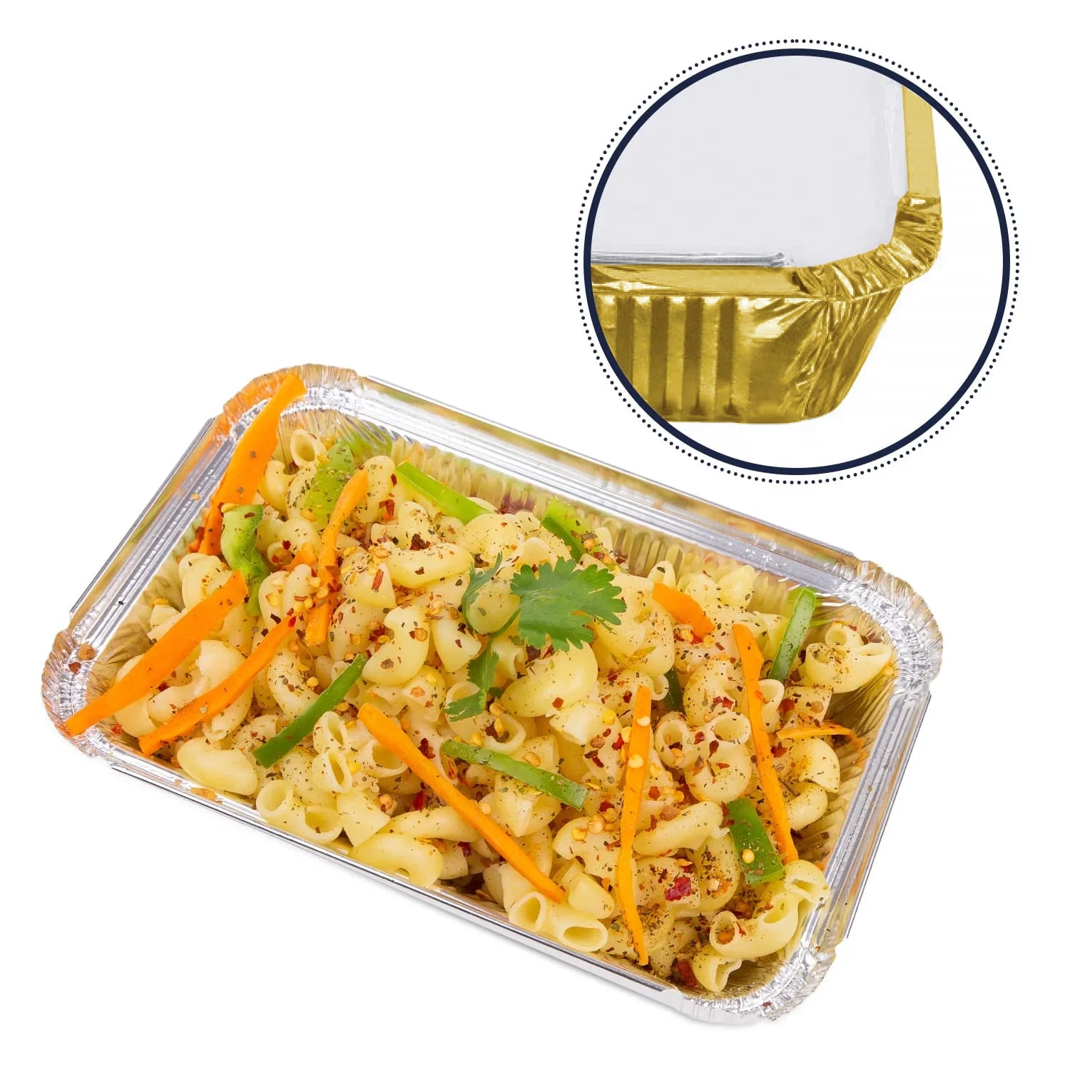 HOMEFOIL Golden Coated Containers 450ml