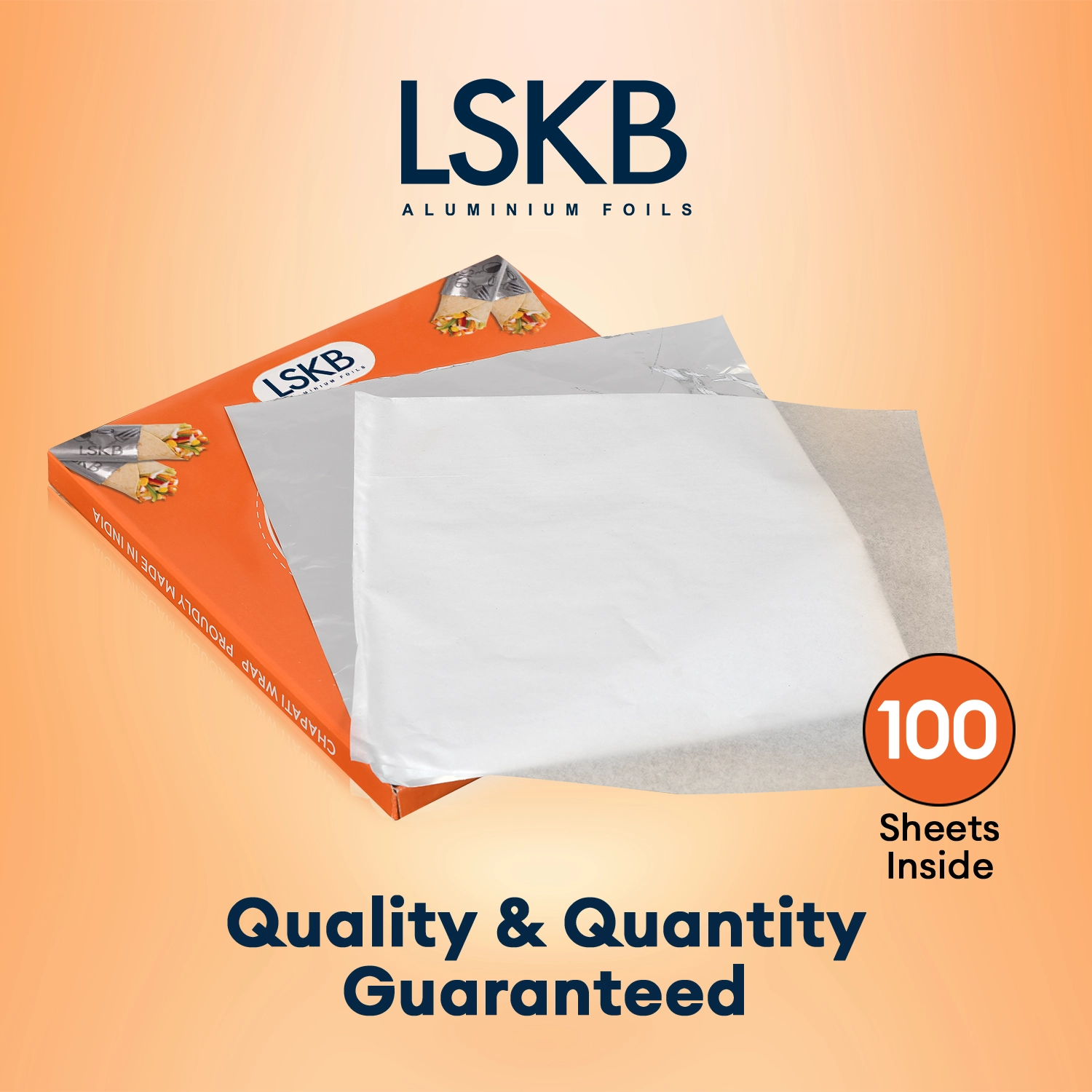 Chapati Wrap | 100 Pre-Cut Roti Wrapping Aluminium Foil Sheets
