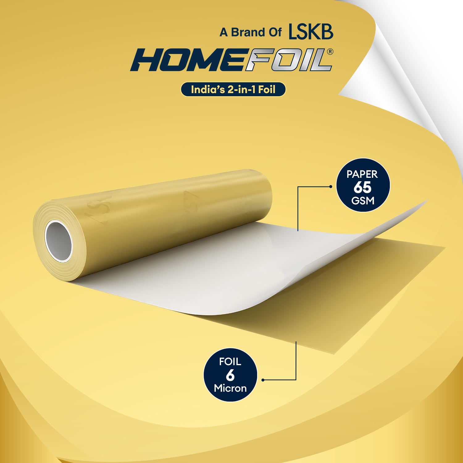 HOMEFOIL 2-in-1 Paper & Golden Foil (1 KG Net)