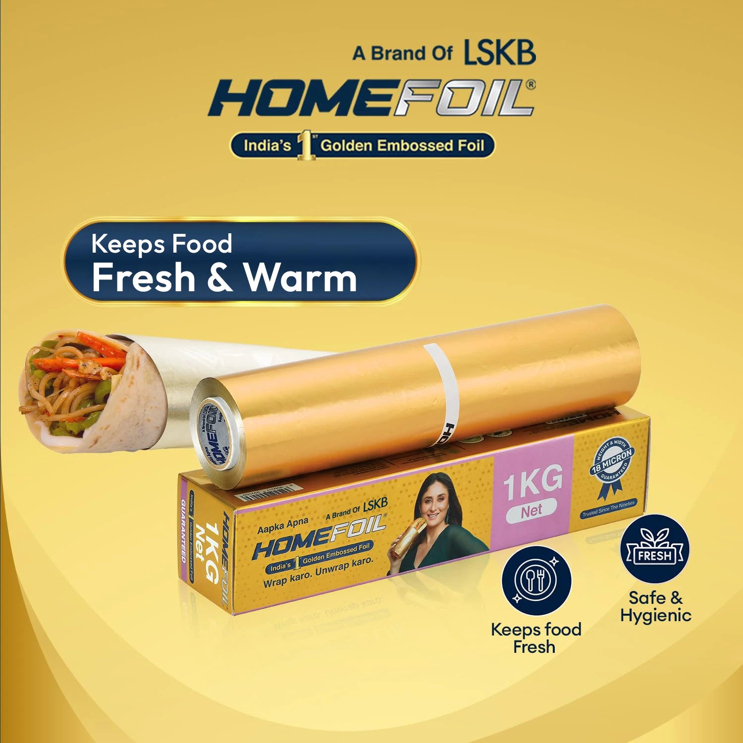 HOMEFOIL 1 Kg Net Golden Embossed Foil