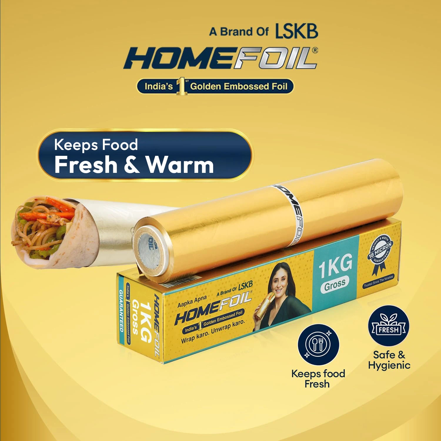 HOMEFOIL 1 Kg Gross Golden Embossed Foil