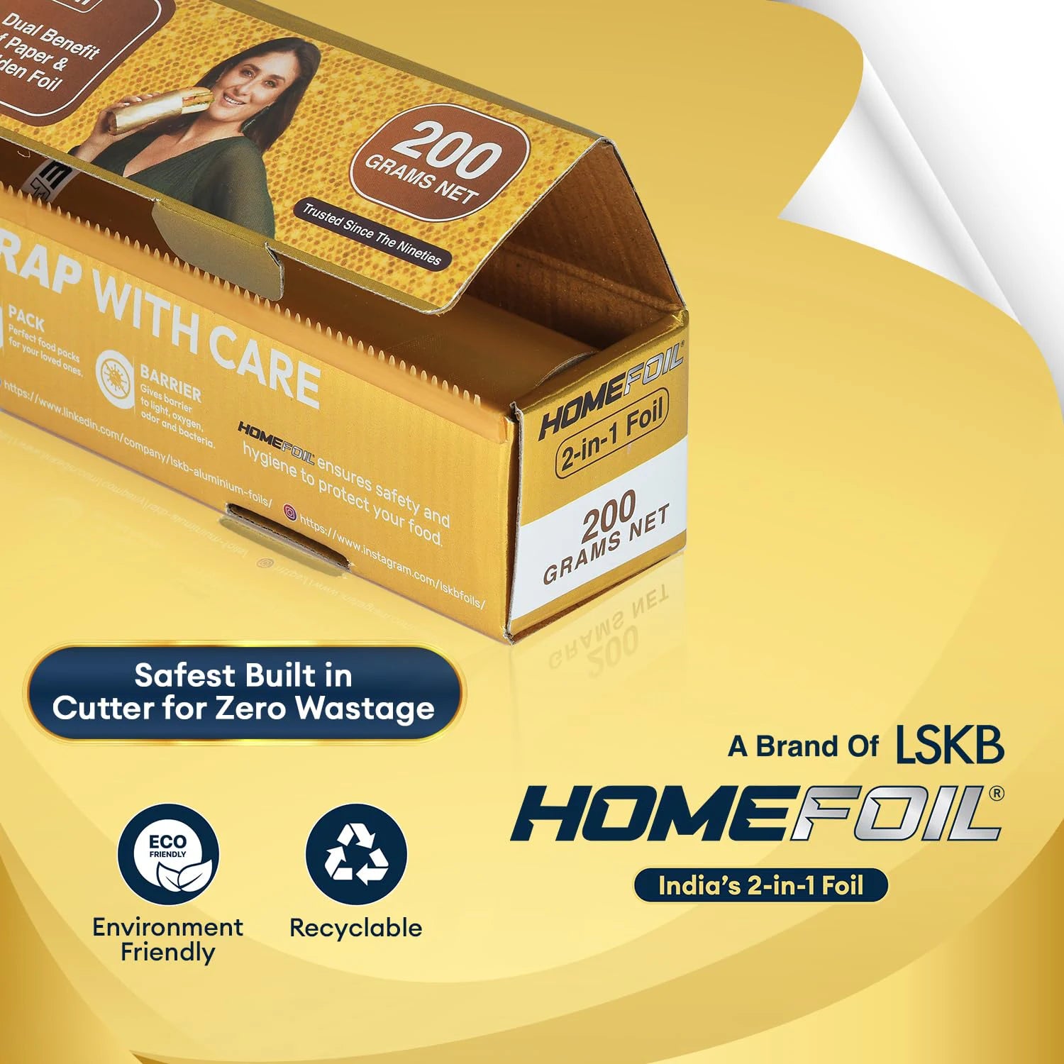 HOMEFOIL 2-in-1 Paper & Golden Foil (200 Grams)