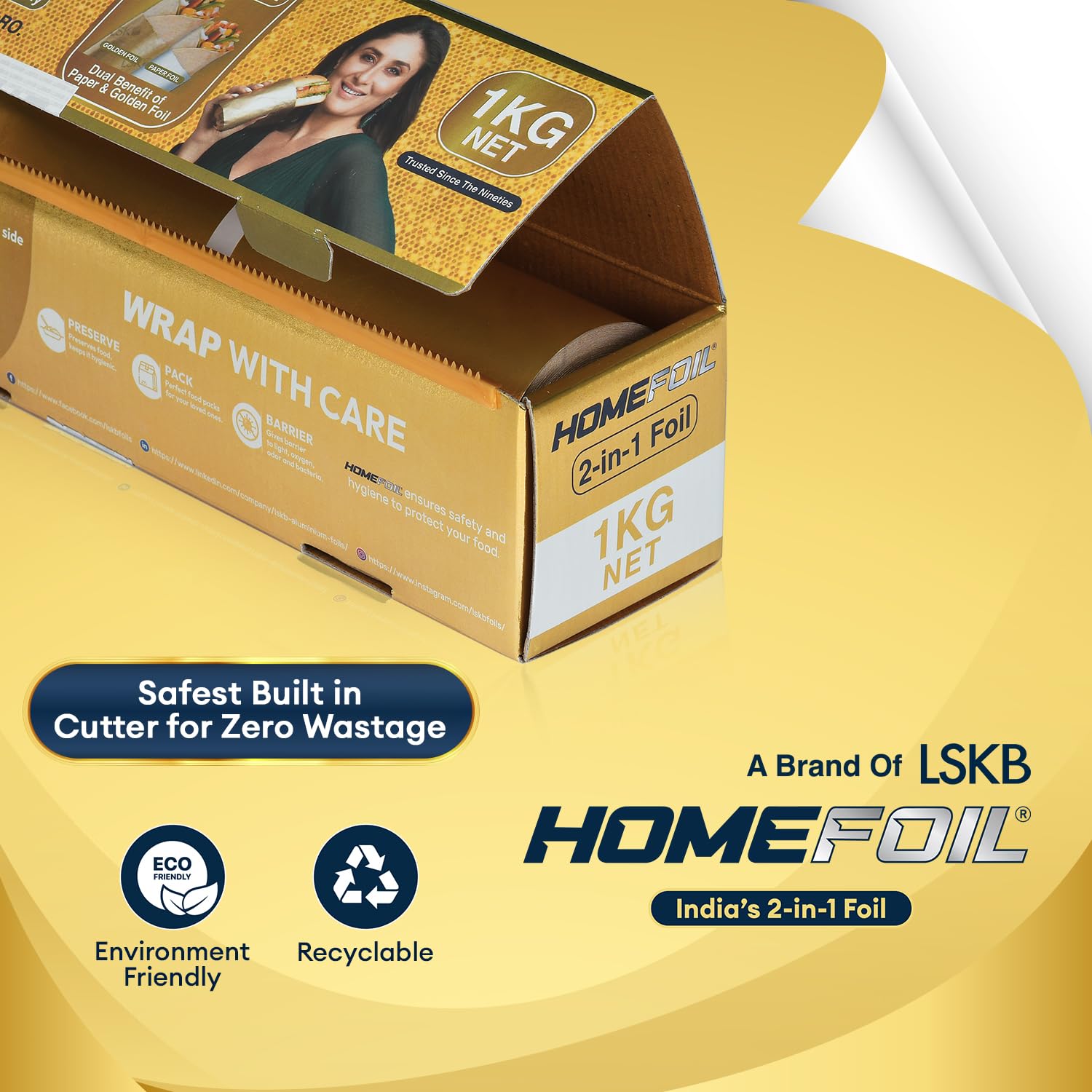 HOMEFOIL 2-in-1 Paper & Golden Foil (1 KG Net)