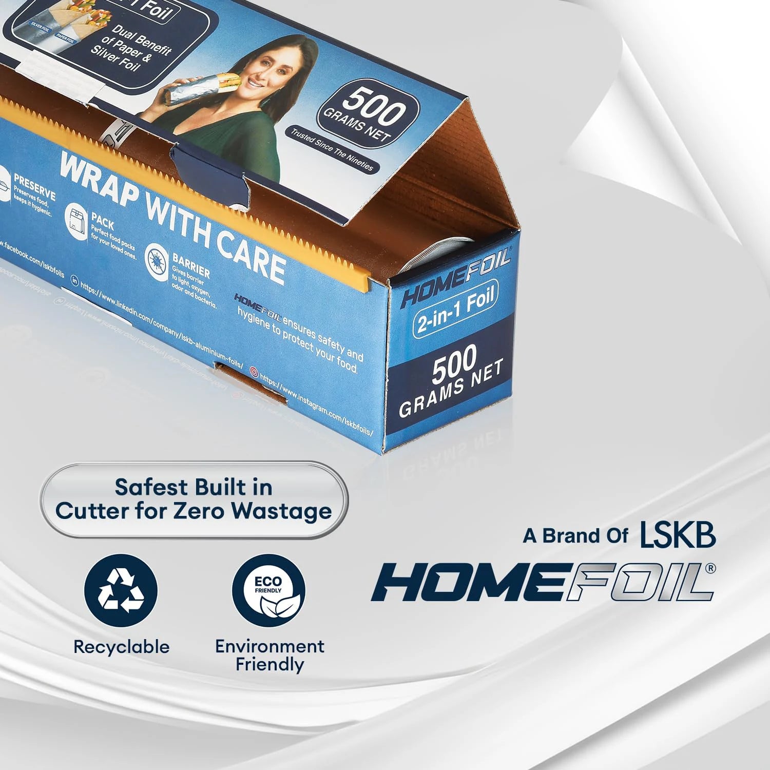 HOMEFOIL 2-in-1 Paper & Silver Foil (500 Grams)