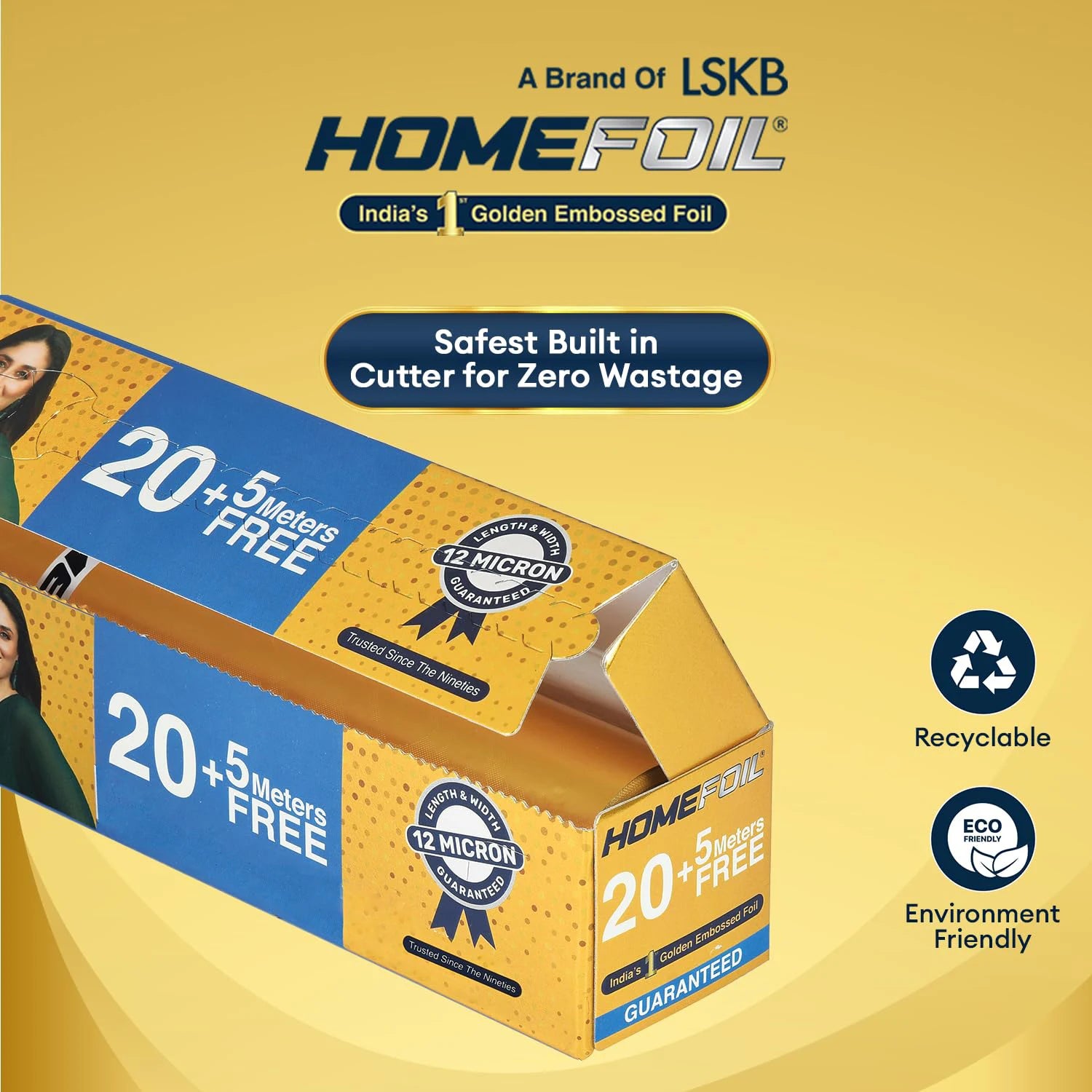 HOMEFOIL 20+ 5 Meters Free Golden Embossed Foil (Pack of 3)