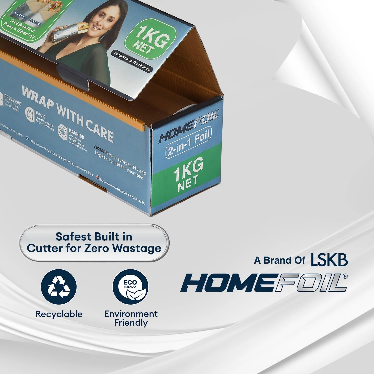 HOMEFOIL 2-in-1 Paper & Silver Foil (1 KG Net)