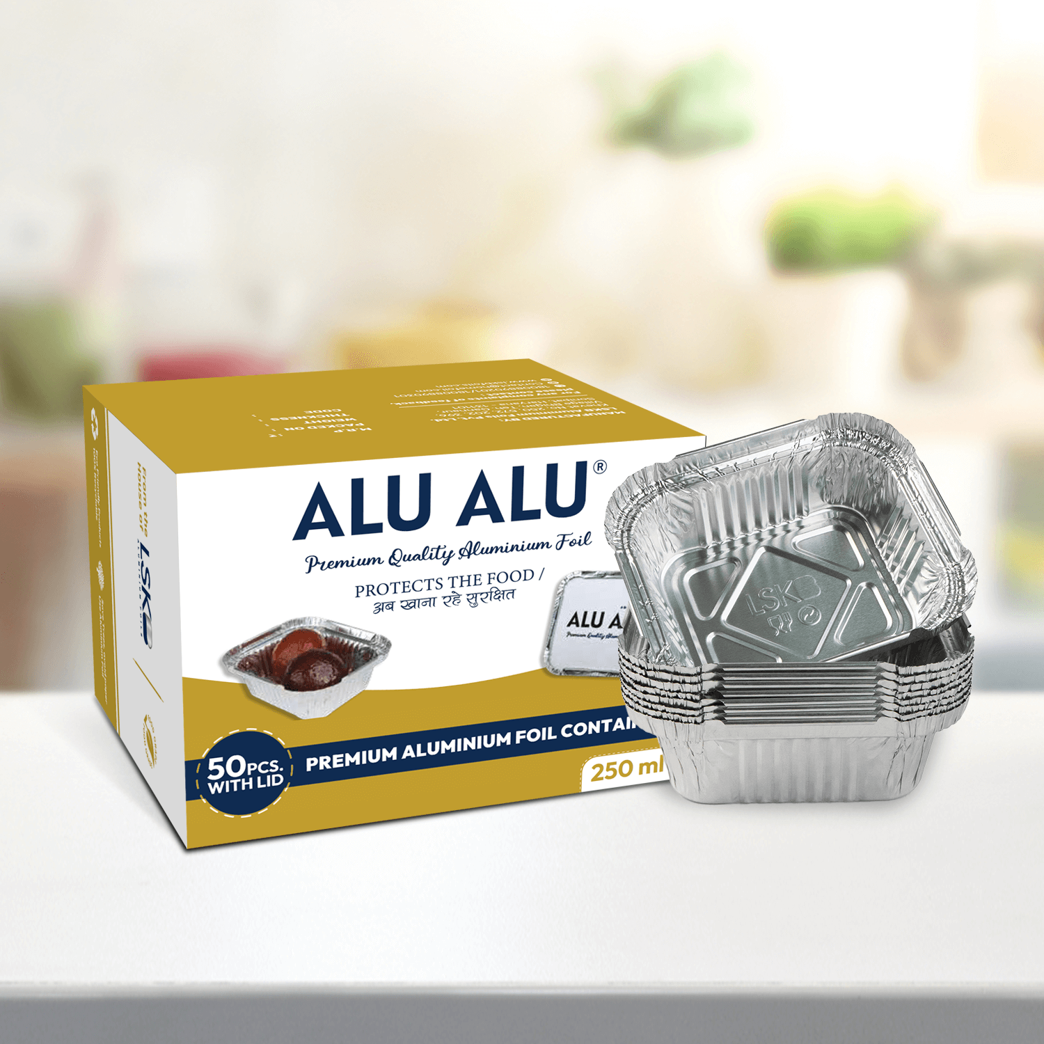 Aluminium foil hot sale box