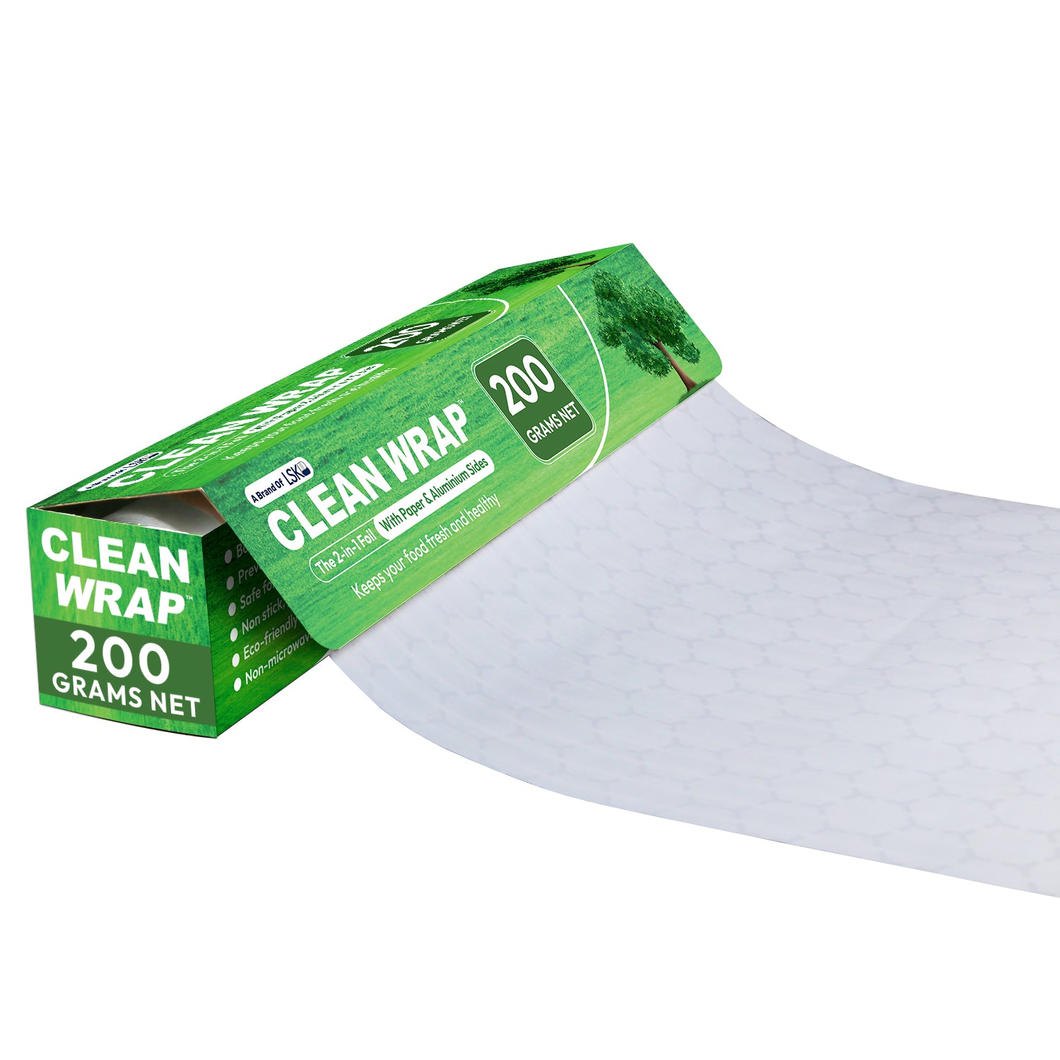 CLEAN WRAP 2-in-1 Paper & Aluminium Foil (200 Grams)