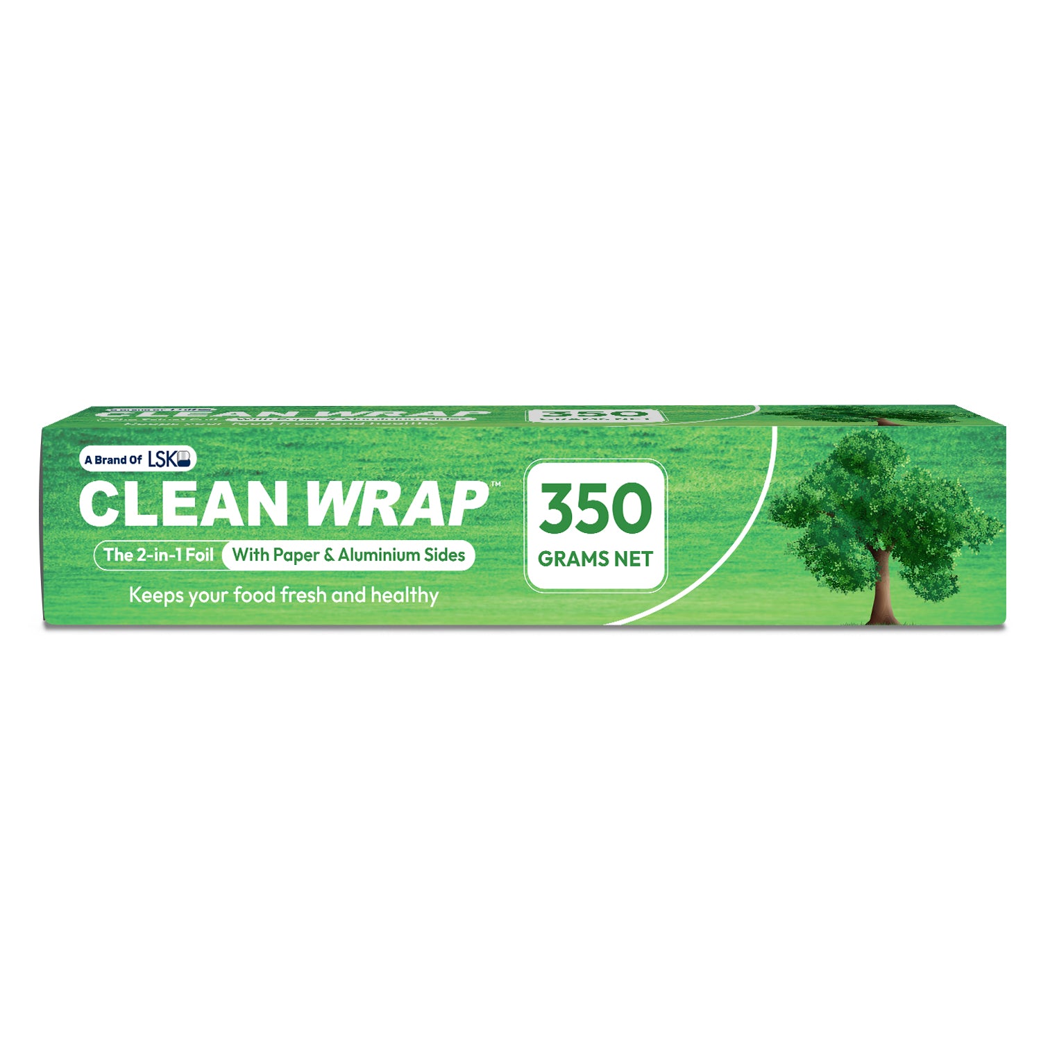 CLEAN WRAP 2-in-1 Paper & Aluminium Foil (350 Grams)