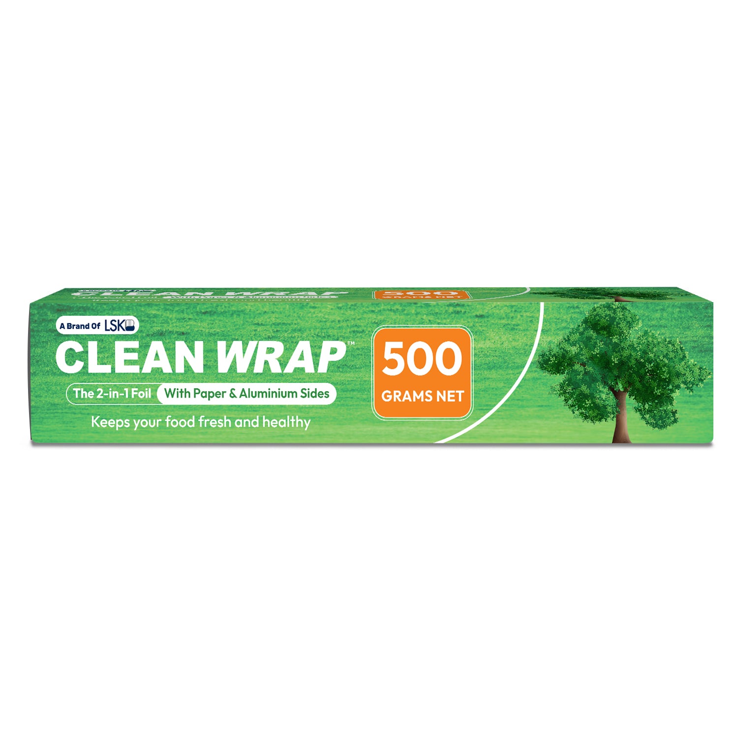 CLEAN WRAP 2-in-1 Paper & Aluminium Foil (500 Grams)