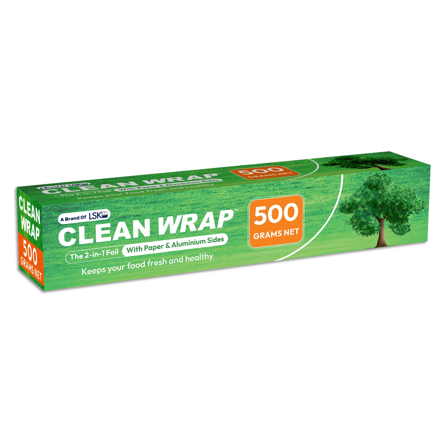 CLEAN WRAP 2-in-1 Paper & Aluminium Foil (500 Grams)