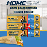 HOMEFOIL 20+ 5 Meters Free Golden Embossed Foil (Pack of 3)