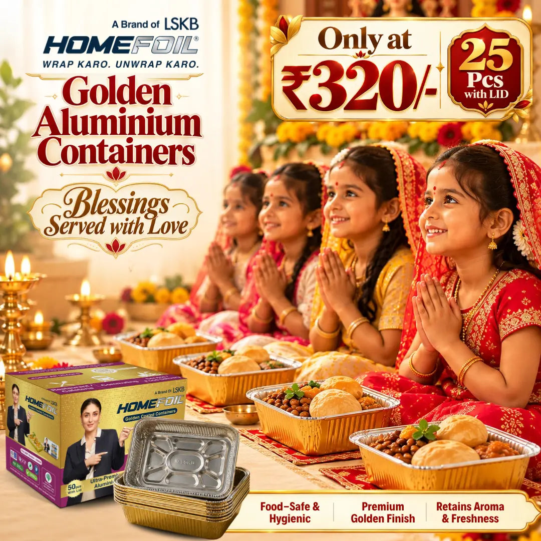 Navratri Sale - Golden Coated Containers 750ml
