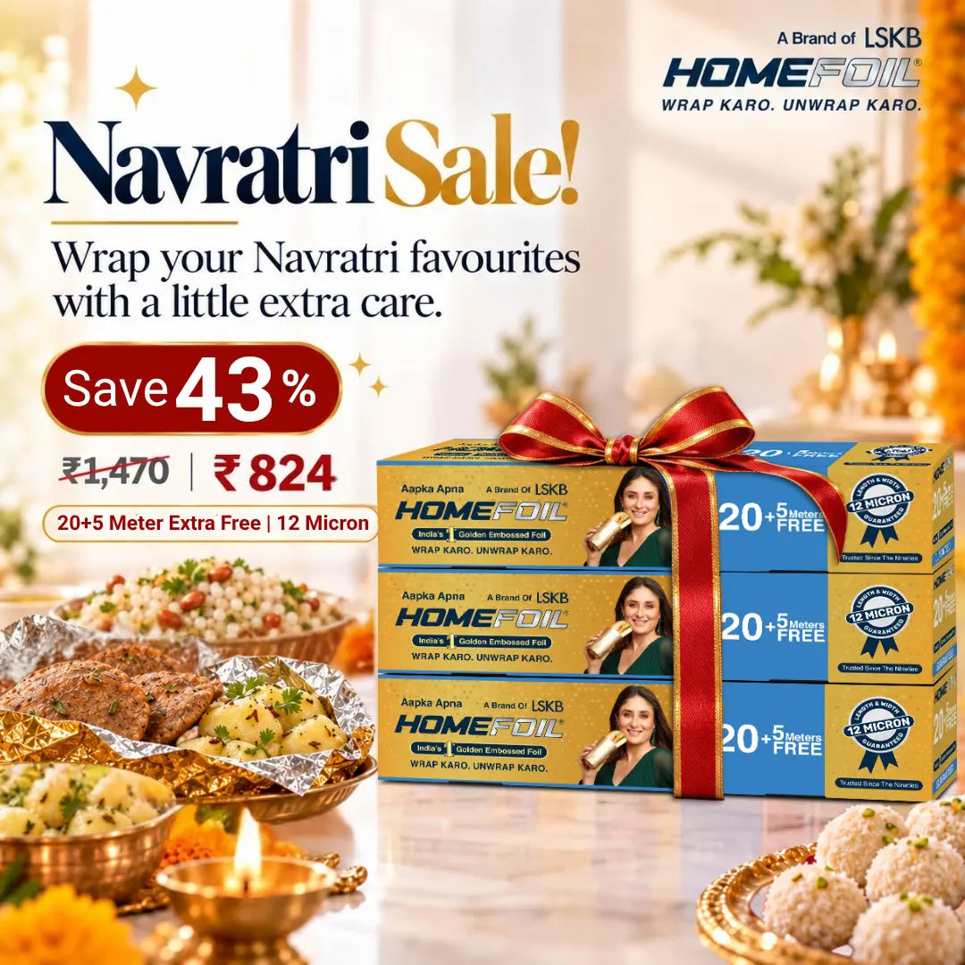 Navratri Sale - 20+ 5 Meters Free Golden Embossed Foil